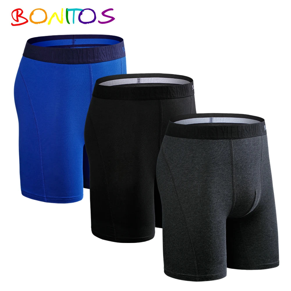 3pcs Long Boxers For Man Underwear