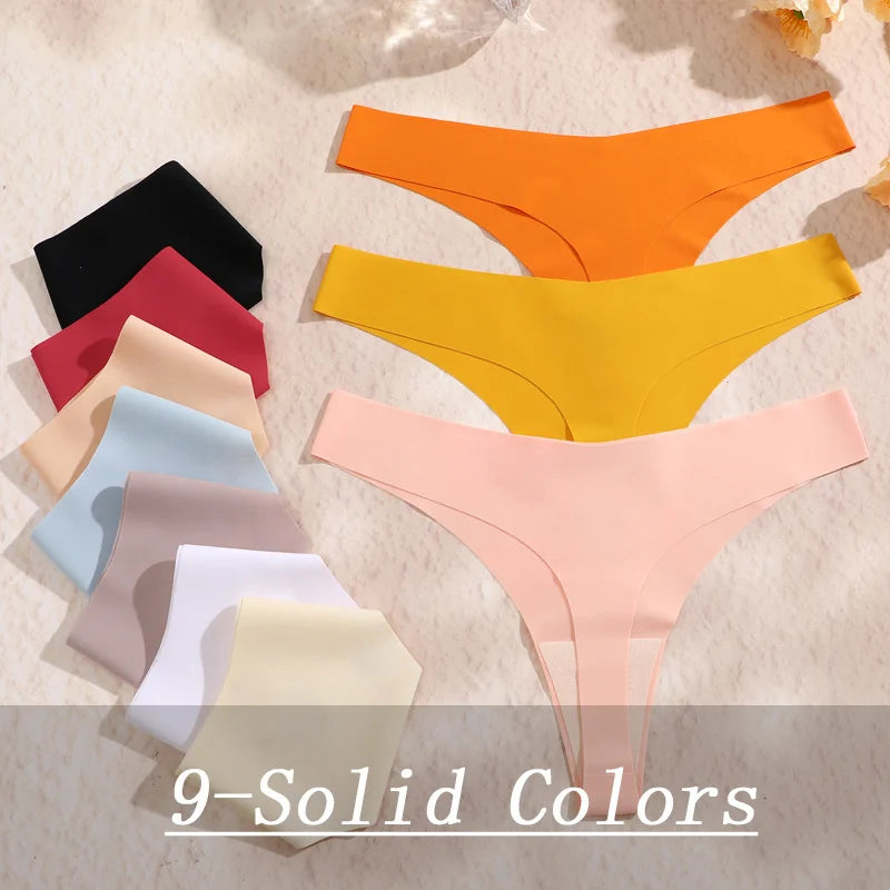 3Pcs/Set Women Seamless Panties Sexy V-Waist