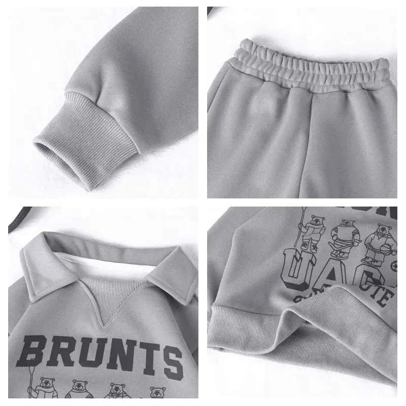 Children Clothes Sets Autumn Winter Polo Sweatshirt + Pants