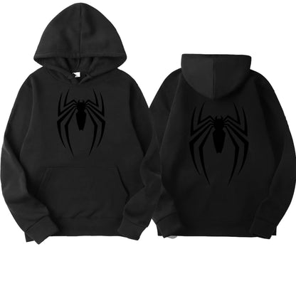 Hoodie Street Fashion Spider Print Sweatshirt