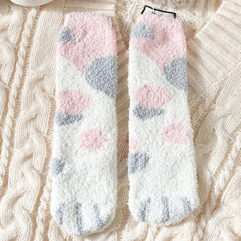 Autumn Winter Socks Cute Cat Claw