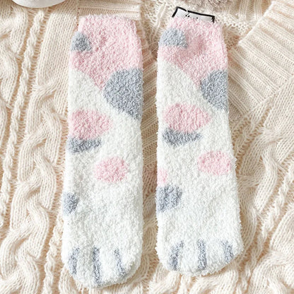 Autumn Winter Socks Cute Cat Claw