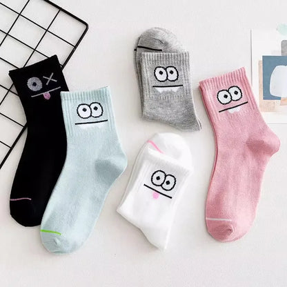 Women's Cute Expression Printed Ankle Socks