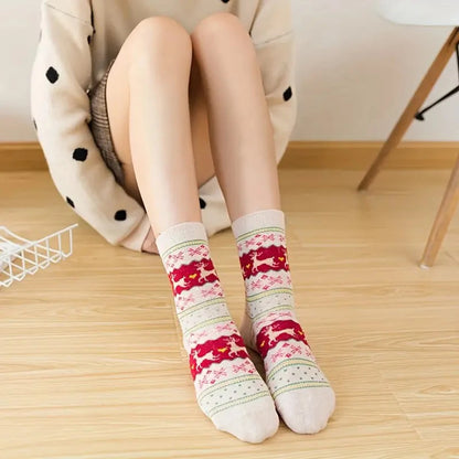 Women Printed Thick Socks