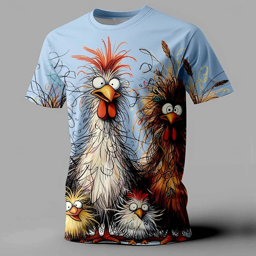 Funny Men's T Shirt Animal Chicken