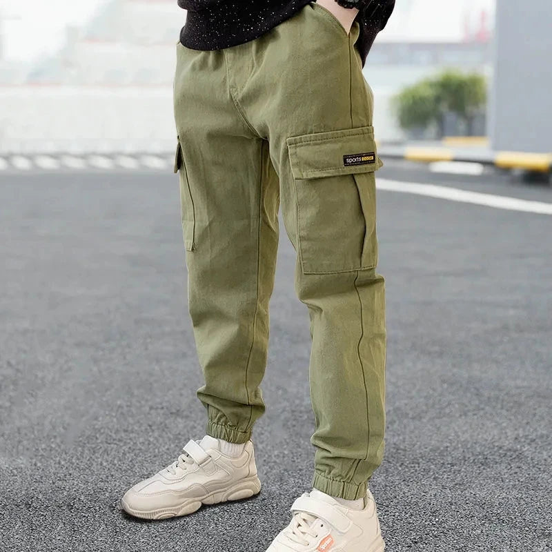 Spring Autumn Boys Pants Casual Long Style Trousers