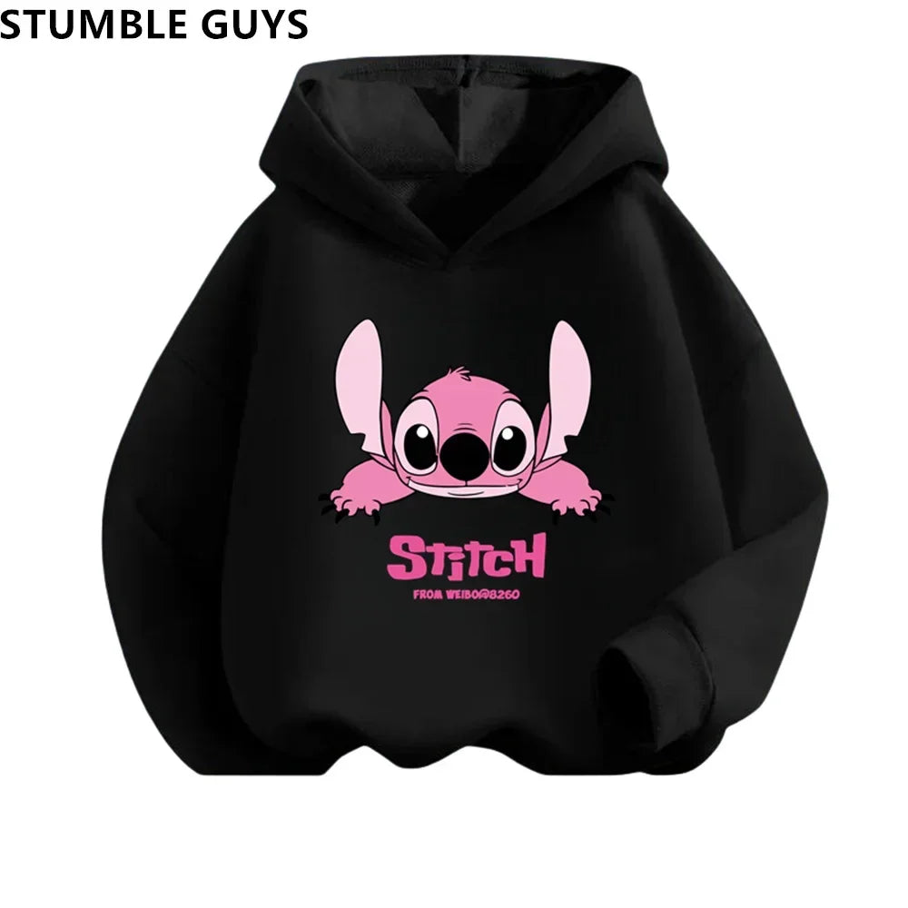 Children Hoodies Stitch  Fashion Pullover Sweatshirt