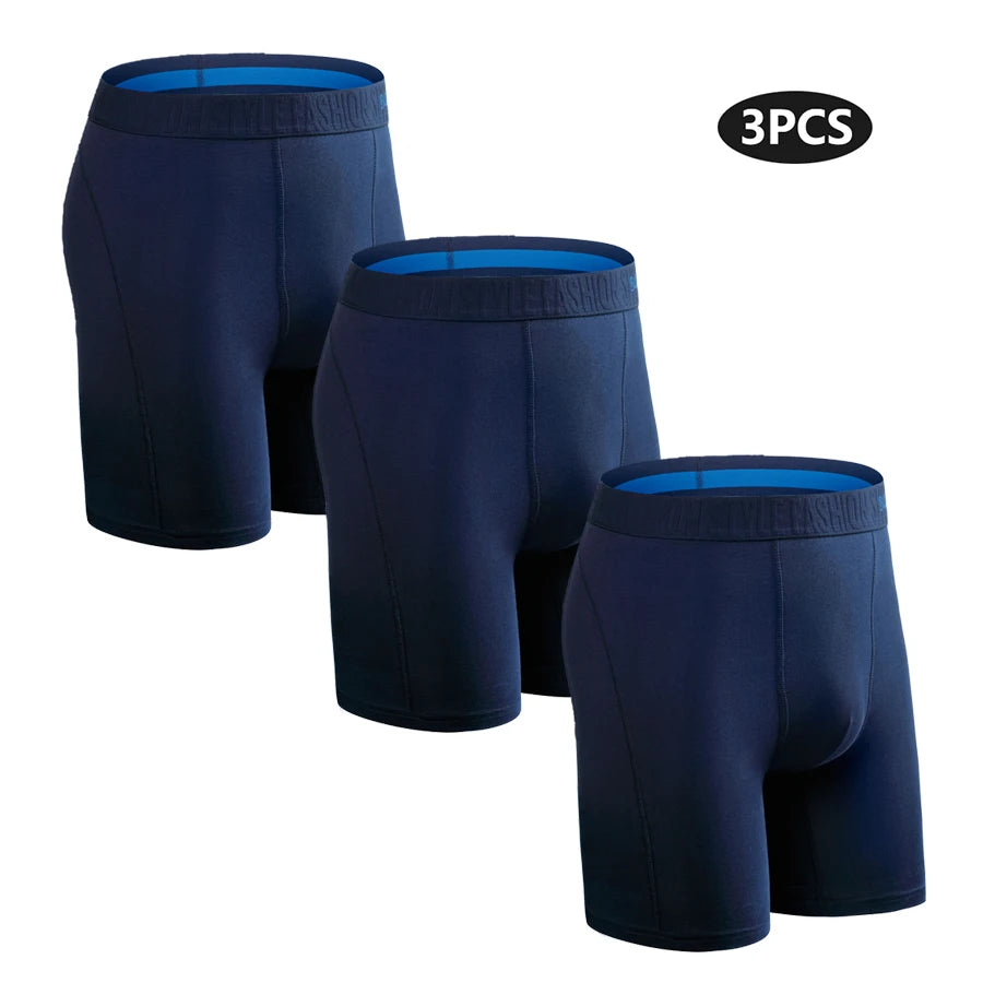 3pcs Long Boxers For Man Underwear