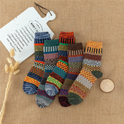 Winter Men's Socks Thicken Sheep's Wool (5 pairs)