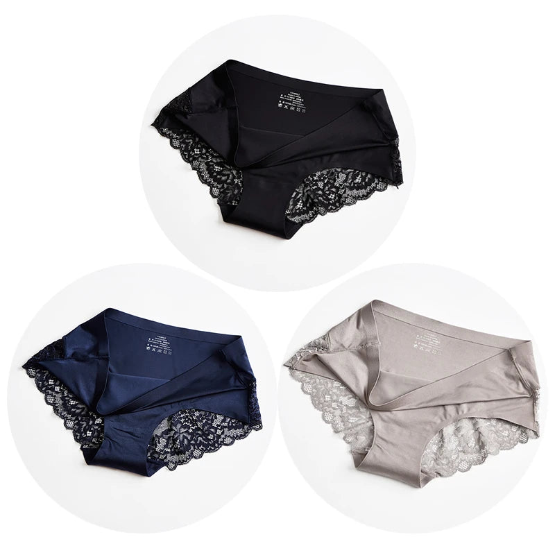 3PCS/Set Women's Panties Exquisite Lace Underwear