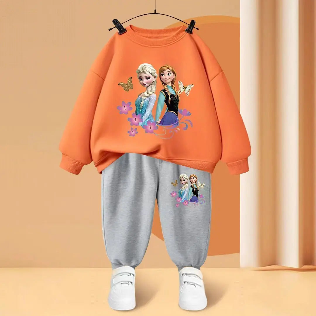 Disney Elsa Princess Print Children's Tracksuit Set