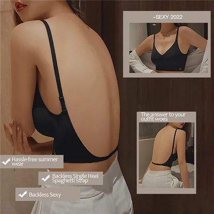 Women Invisible Bra Deep Bras Backless