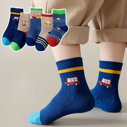 5 Pairs Autumn Winter New Style Children's Socks