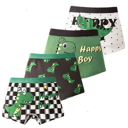 4 Pcs/Lot Children Panties Cotton Underwear For Boys