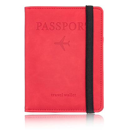 RFID Blocking Leather Card Case Passport Holder