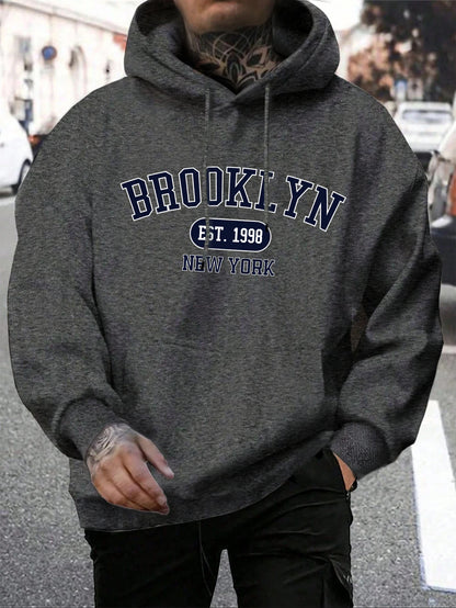 Brooklyn Est 1998 New York Printing Men Hoodies