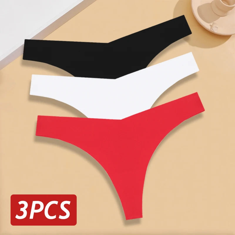 3Pcs/Set Women Seamless Panties Sexy V-Waist