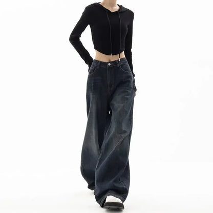 Vintage Black Wide Leg Jeans