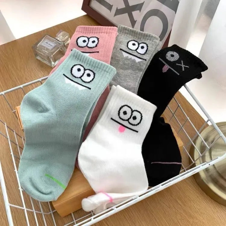 10 Pairs Women Cartoon Patterned Socks Trendy