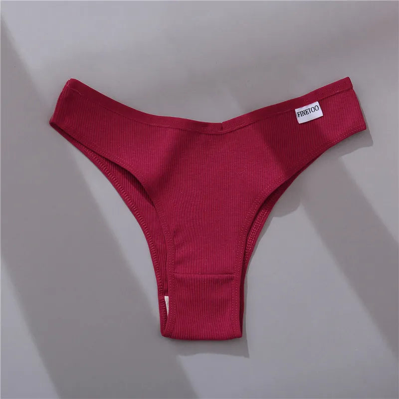 5Pcs/Set Women Cotton Brazilian Panties V Waist