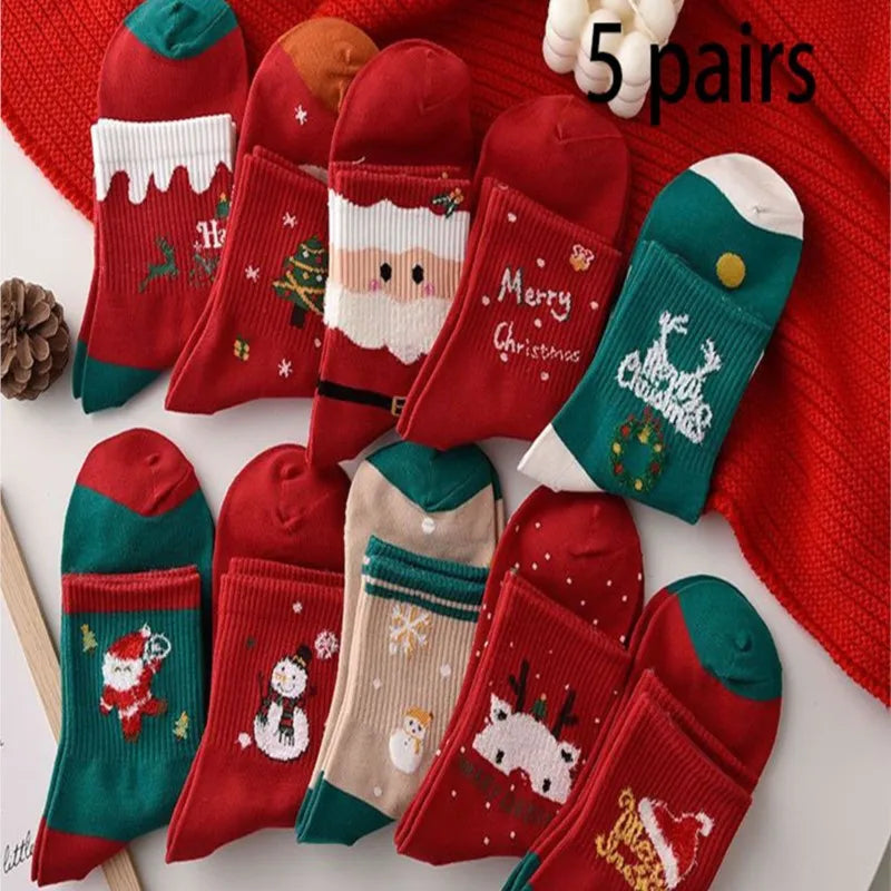 Random Five Pairs Women's Autumn Winter Sock Wholesale