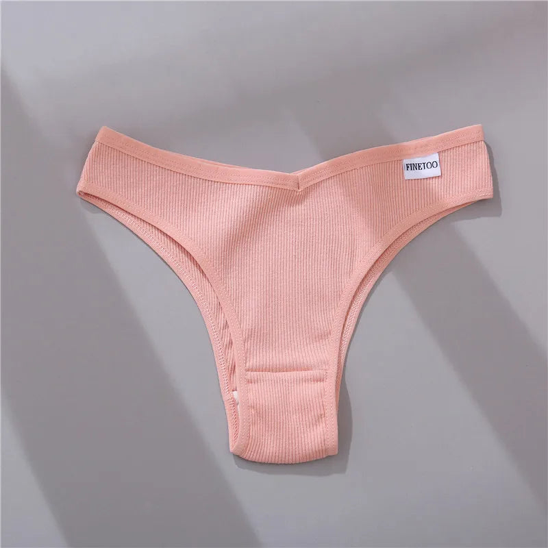 5Pcs/Set Women Cotton Brazilian Panties V Waist