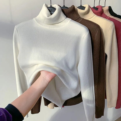 Turtleneck Winter Sweater Women Elegant