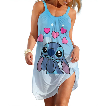 Disney Stitch Women Fashion Sling Dress