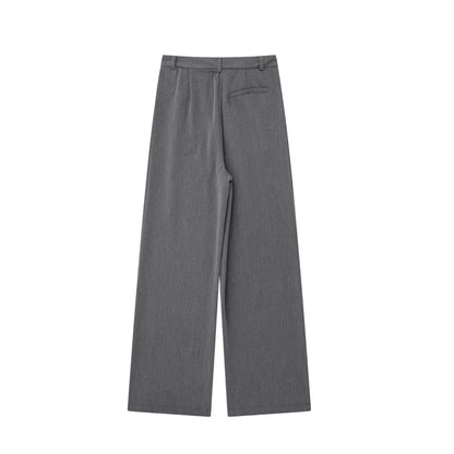 Women's Pants Beige Grey Black Wide Leg Pants