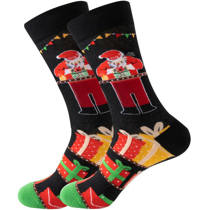 1 Pair Cartoon Santa Claus Men's Socks