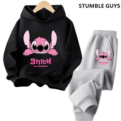 Children Hoodies Stitch  Fashion Pullover Sweatshirt