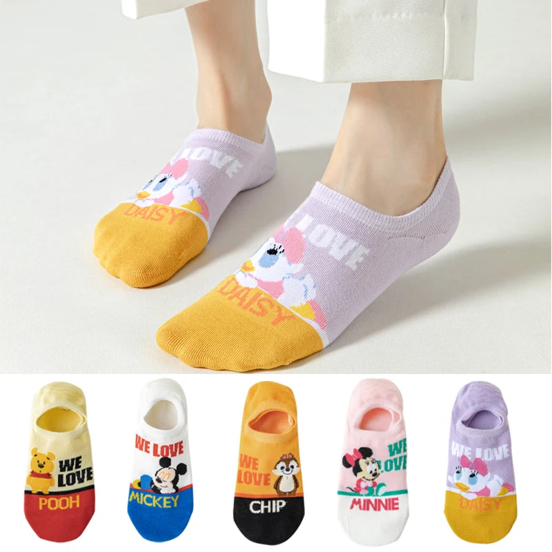 Disney Summer Casual Cute women Socks (5 Pairs)