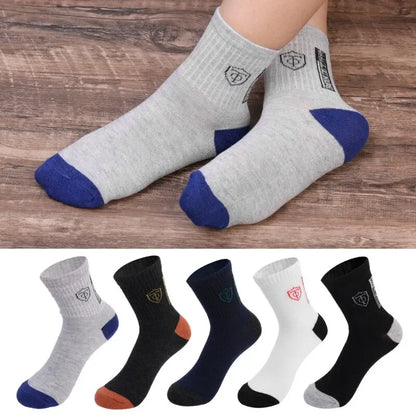 Breathable Cotton Sports Stockings Men (5 Pairs)