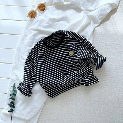 Striped Cute Baby Long Sleeved T-shirt