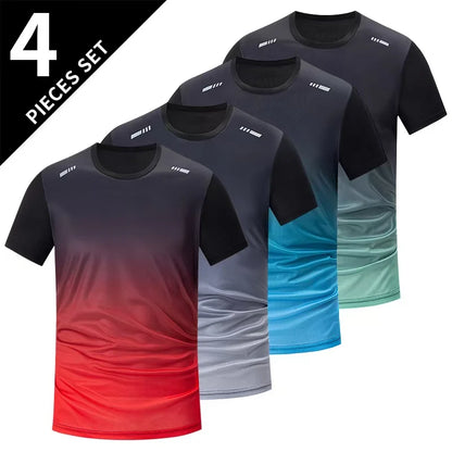 4/1 Pack Men's Gradient Quick-drying Sportswear