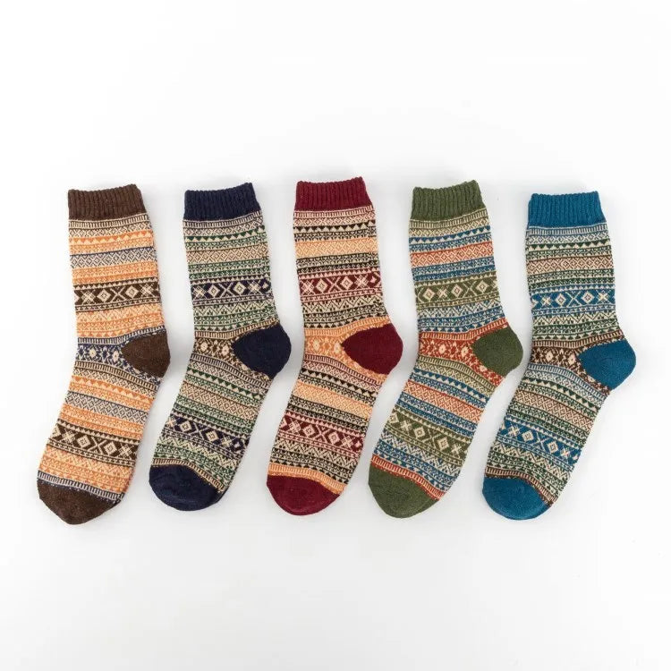 Winter Men's Socks Thicken Sheep's Wool (5 pairs)