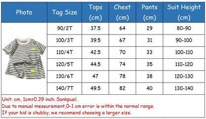 2Pcs Fashion Children Short Sleeve Shorts Sets Summer Kids