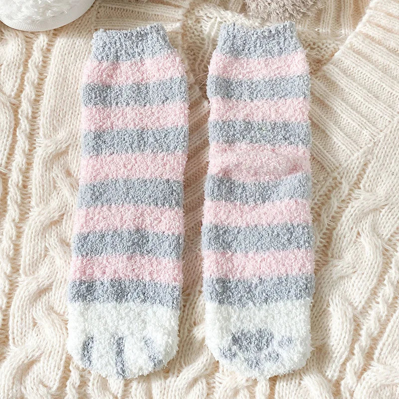 Autumn Winter Socks Cute Cat Claw