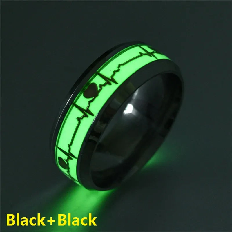 Stainless Steel Luminous Finger Rings