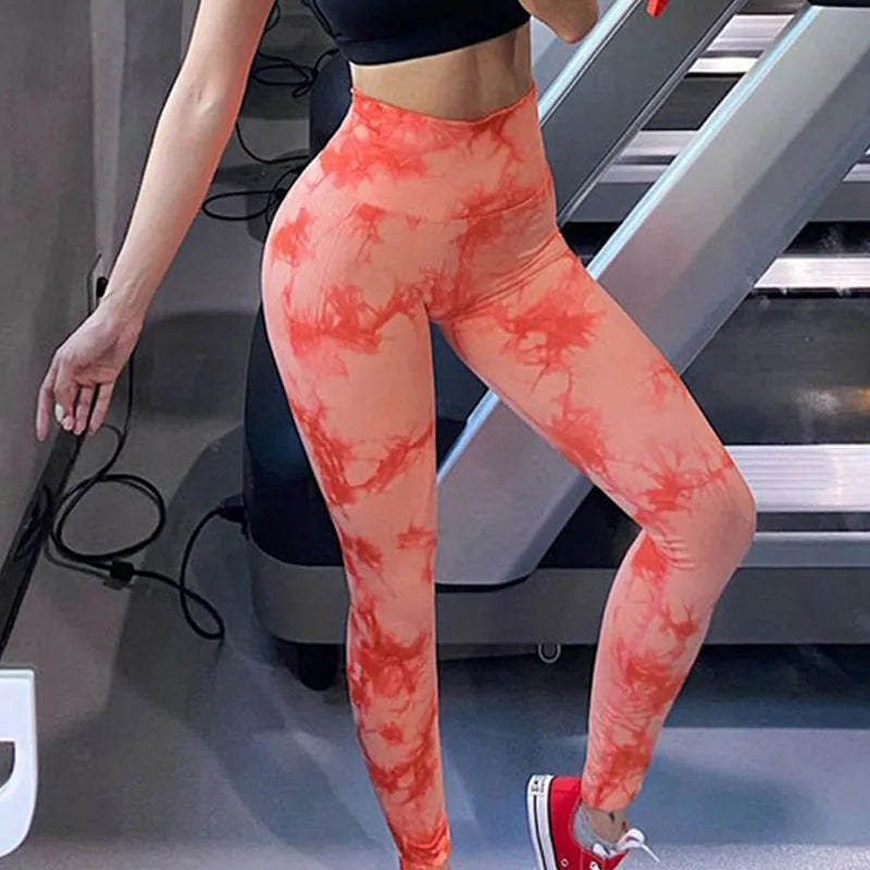 Tie-dye Gym Leggings Seamless