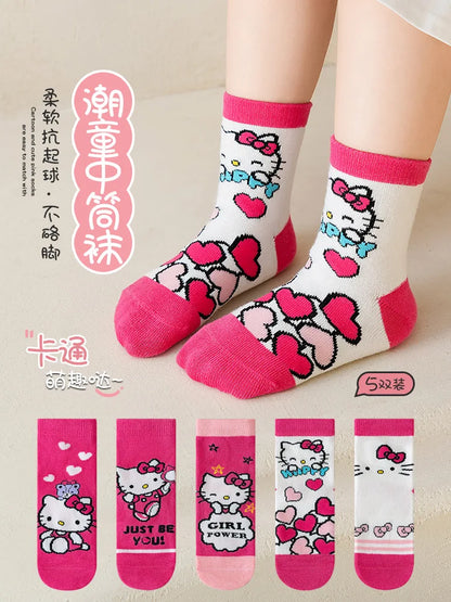 Hello Kitty Kids Socks (5 pairs)