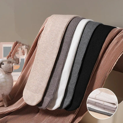 Autumn Winter Thin Plush Vertical Stripe