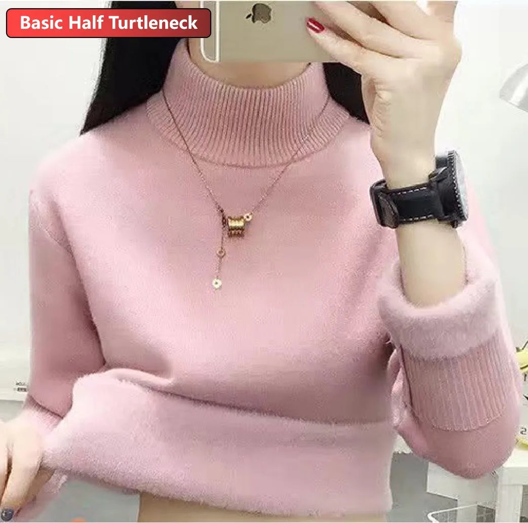 Turtleneck Winter Sweater Women Elegant