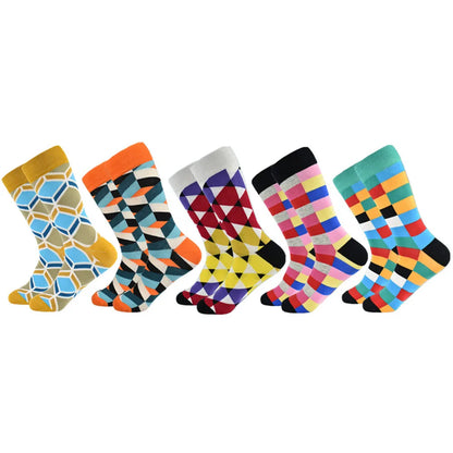 5 Pairs Novelty Men's Cotton Colorful