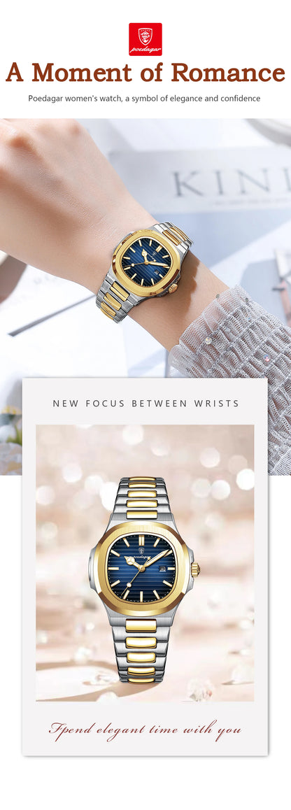 Luxury Square Watch for Woman Waterproof