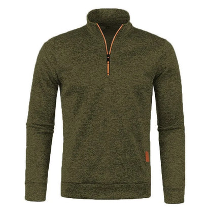 Autumn Men's Half Zipper Sweatshirts Long Sleeve