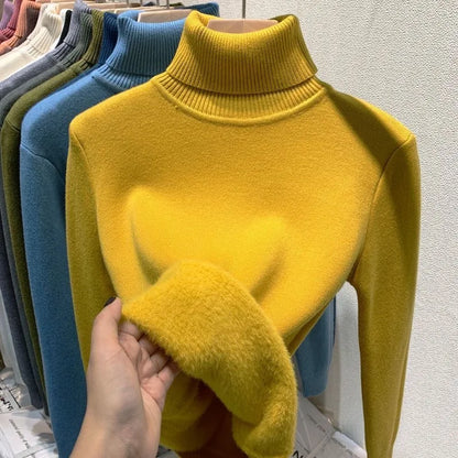 Turtleneck Winter Sweater Women Elegant