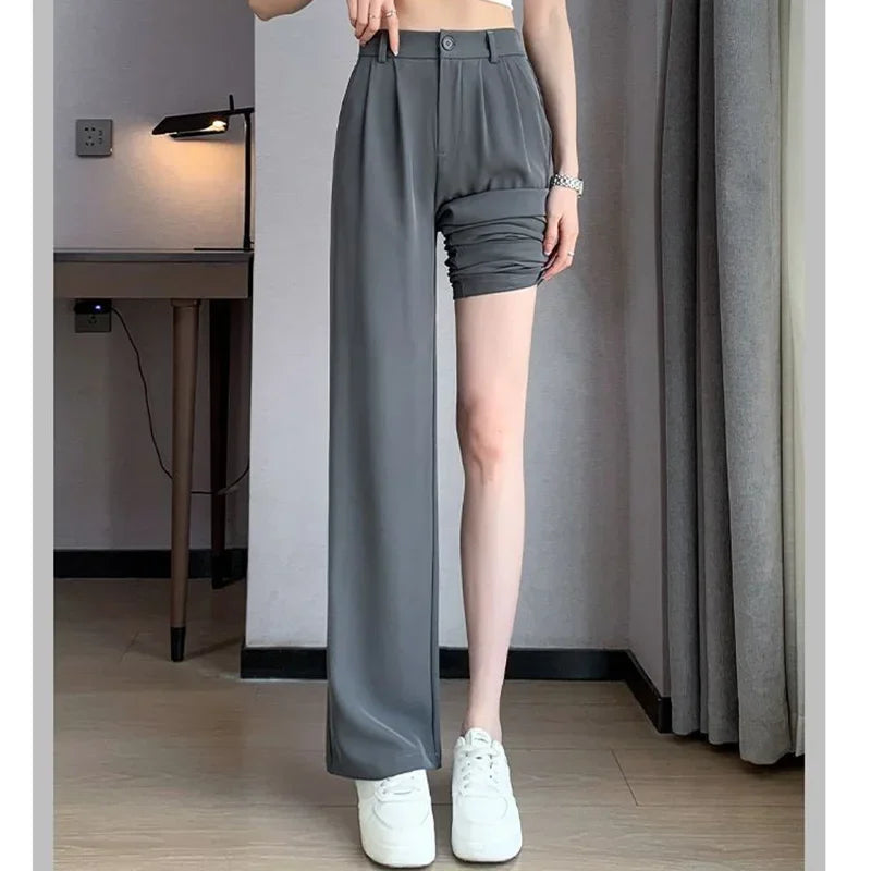 Women Suit Pants Lady Baggy