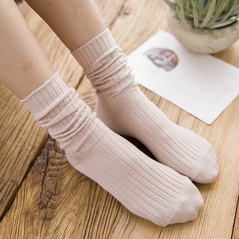 1 Pair Retro Women Cotton Socks