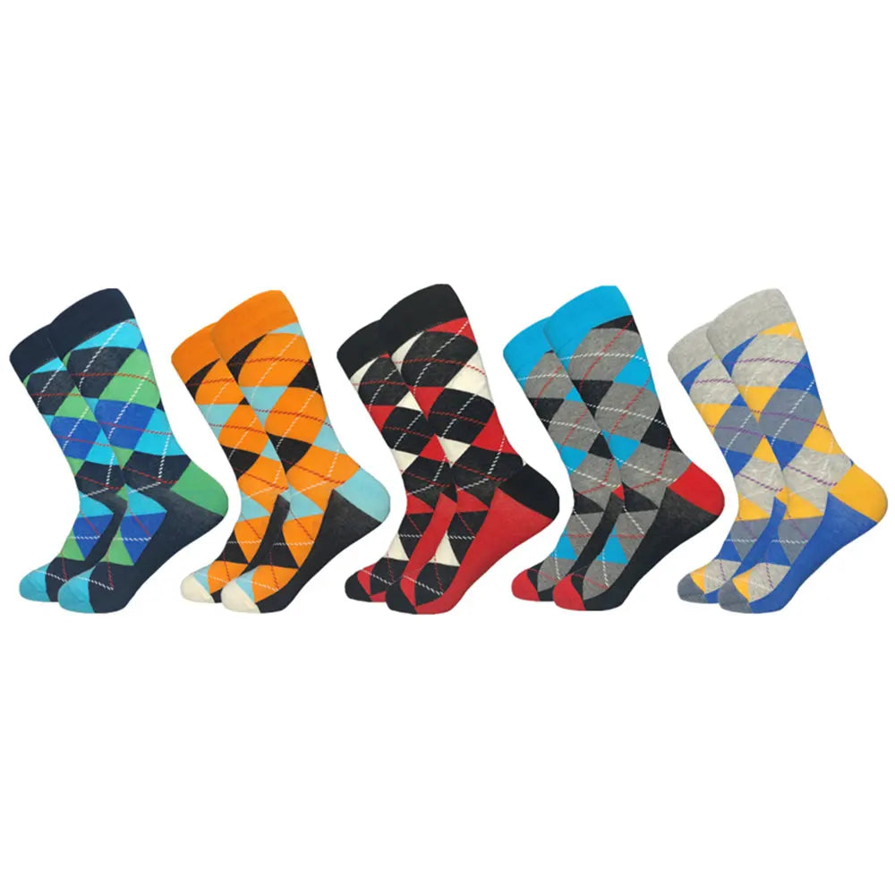 5 Pairs Novelty Men's Cotton Colorful